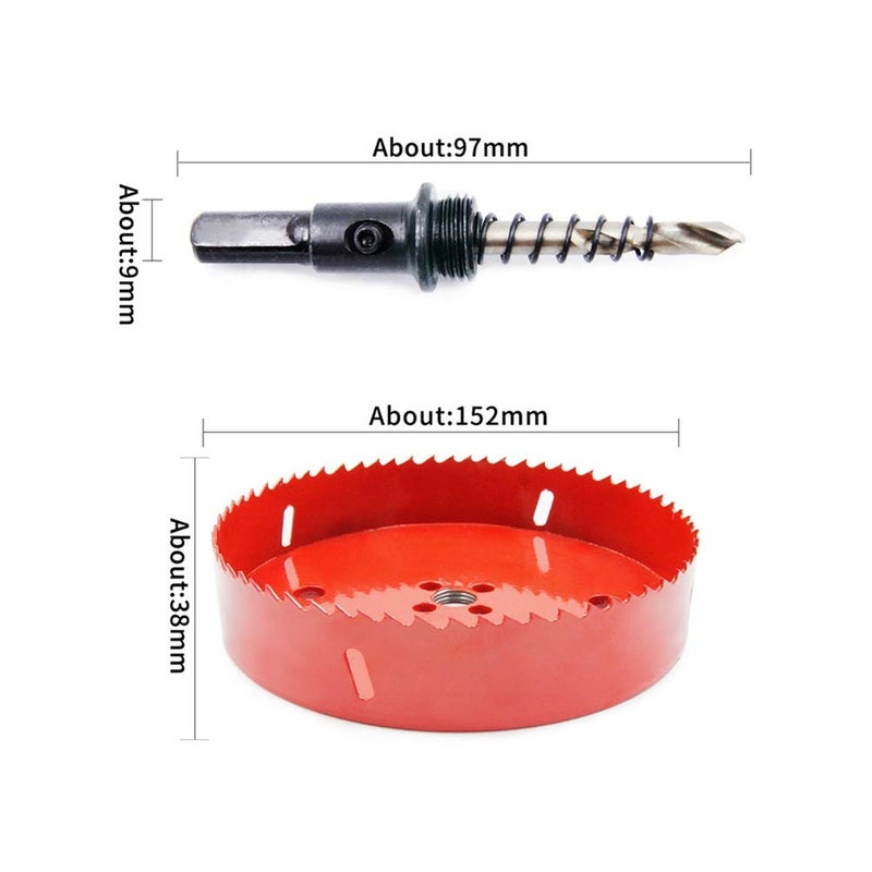 Laiwei 6Inch Hole Saw, LAIWEI Hole Cutter, Drilling Tool for Drilling Wood,Aluminum Profile,PVC and Other Materials,Round Knife(6"(152mm)) - Image 3